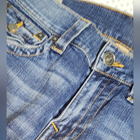 TRUE RELIGION EUC WOMEN'S SIZE 31 X 30 BILLY BLUE DENIM JEANS - Picture 3 of 11